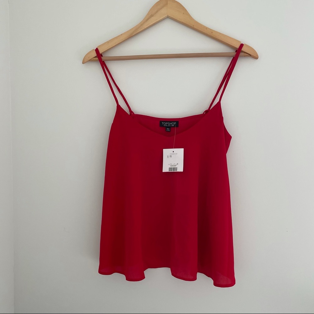 Topshop red tank top